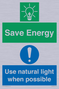 Save Energy - Use natural light when possible